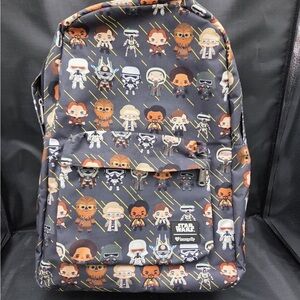 Loungefly Star Wars Character Print Backpack - Black and Brown